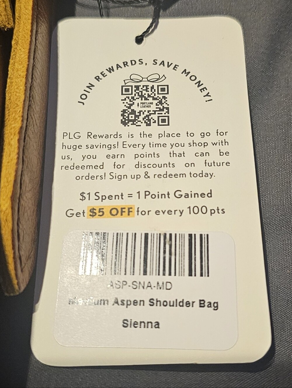 Portland Leather Medium Aspen Shoulder Bag, Sienna, PREMIUM, NWT - Picture 2 of 3